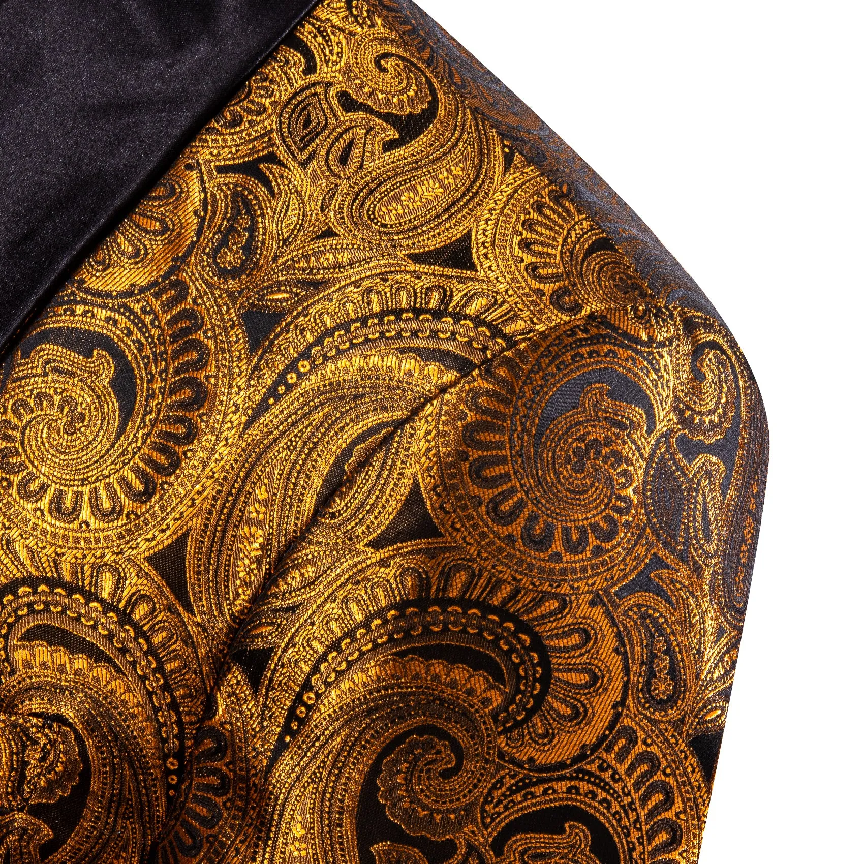 Ties2you Men's Suit Black Gold Paisley Shawl Collar Suit For Party