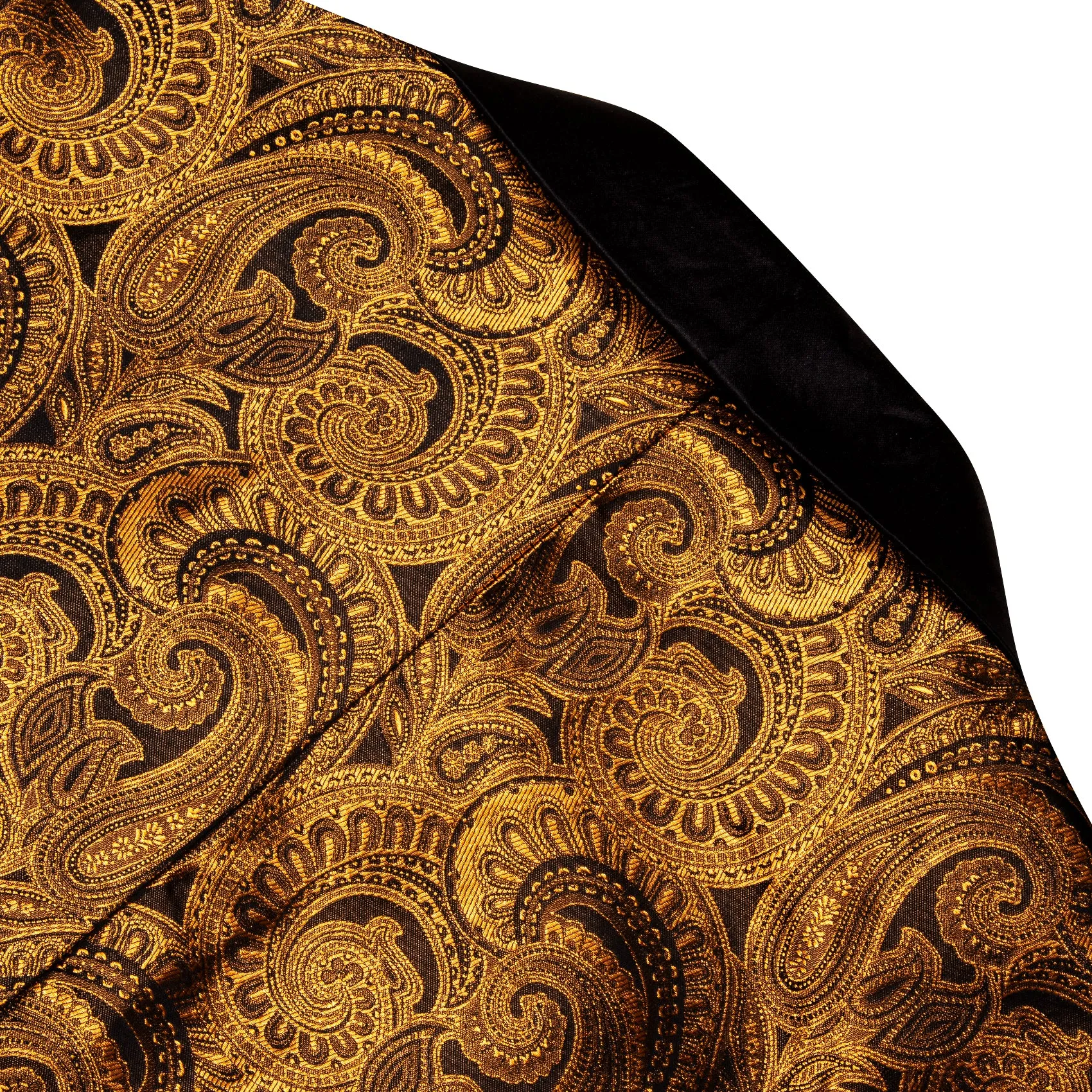 Ties2you Men's Suit Black Gold Paisley Shawl Collar Suit For Party