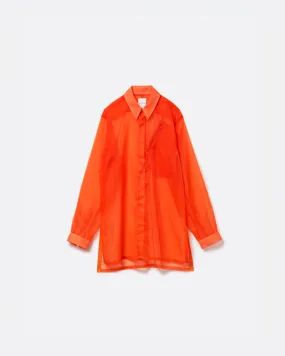 TRANSPARENT RIP-STOP SEAM POCKET SHIRT .11【ORANGE】