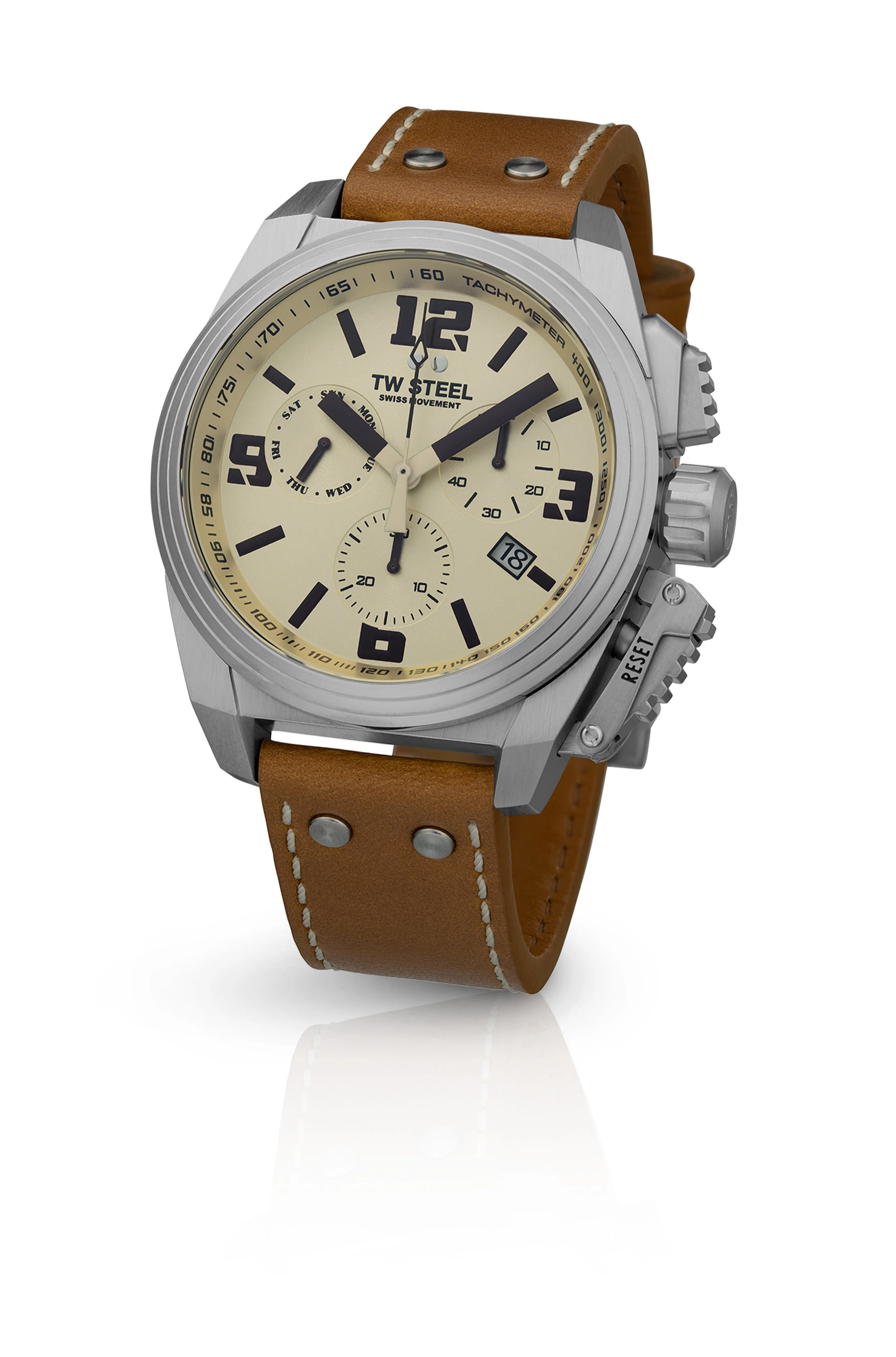 TW Steel Watch Men's Swiss Canteen Cream TW1110
