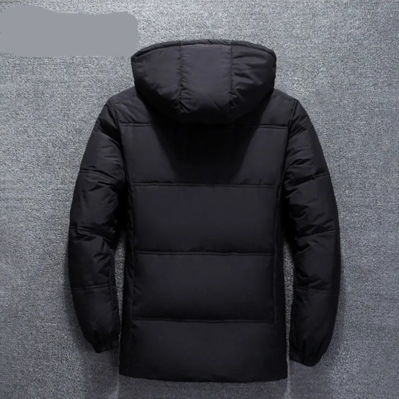 Voguable Winter Jacket Mens High Quality Thermal Thick Coat Snow Red Black Parka Male Warm Outwear White Duck Down Jacket Men