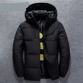 Voguable Winter Jacket Mens High Quality Thermal Thick Coat Snow Red Black Parka Male Warm Outwear White Duck Down Jacket Men