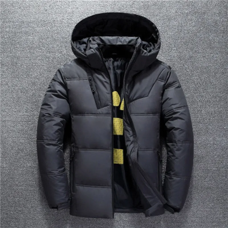 Voguable Winter Jacket Mens High Quality Thermal Thick Coat Snow Red Black Parka Male Warm Outwear White Duck Down Jacket Men